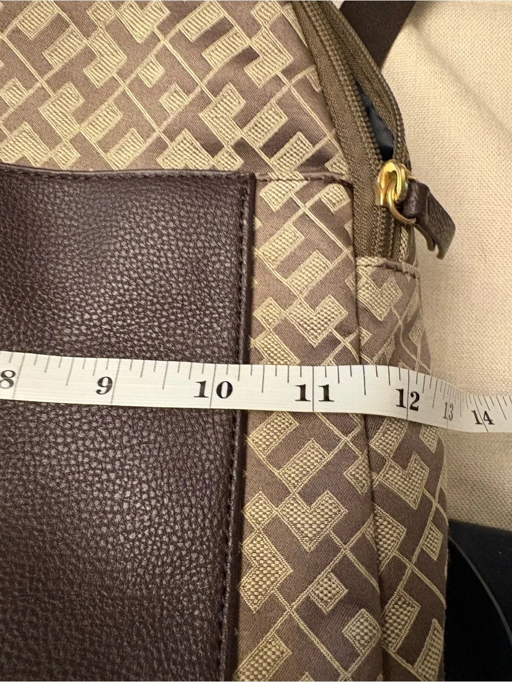 Tommy Hilfiger Gray & Black Monogram Backpack NWOT